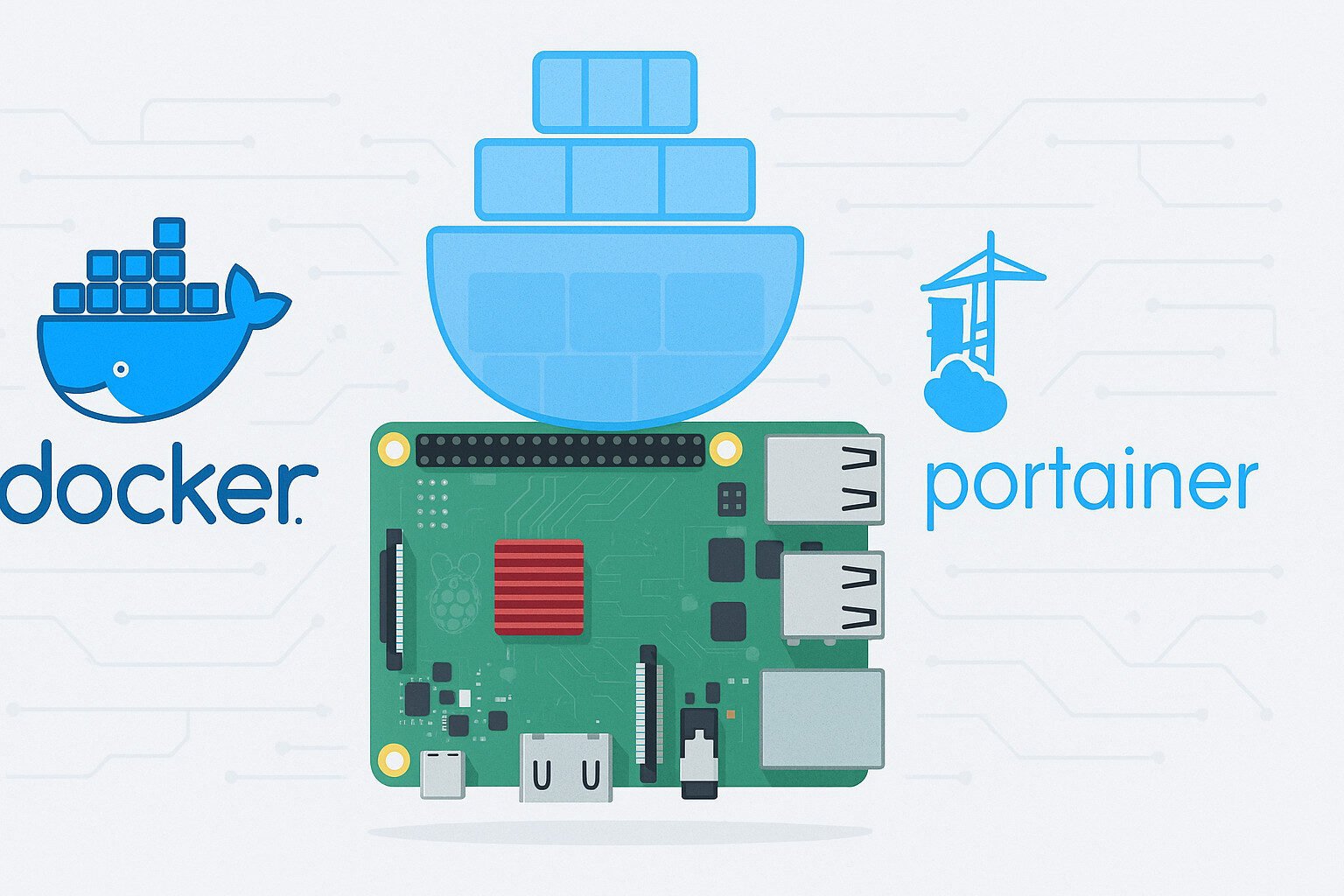 Docker on Raspberry Pi 5, complete beginner stack with Portainer