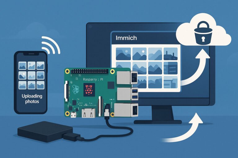 Immich photo backup on raspberry pi 5 with s3 & mobile sync